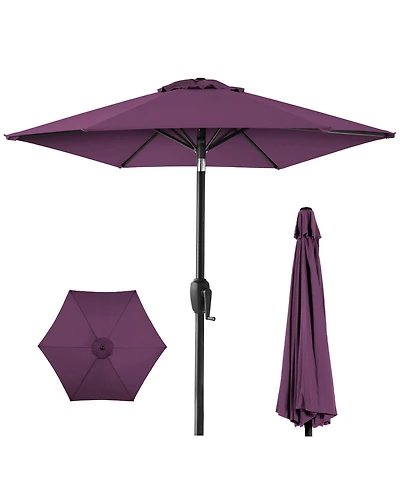 Best Choice Products 7.5ft Heavy-Duty Outdoor Market Patio Umbrella w/ Push Button Tilt