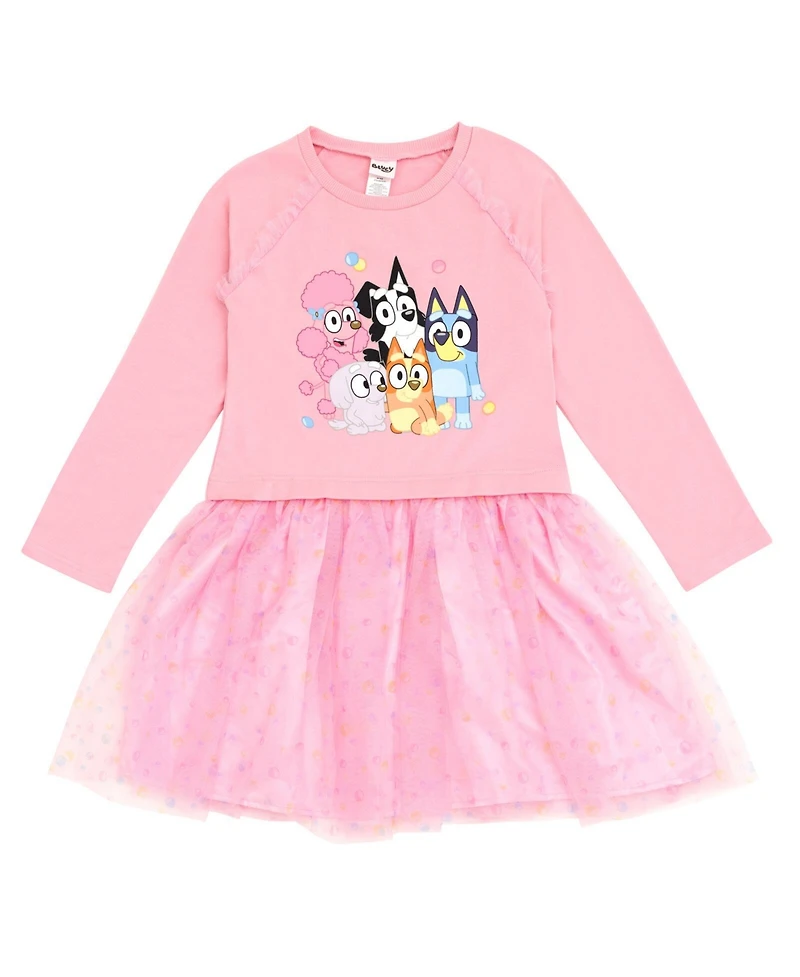 Bluey Little Girls French Terry Dress