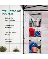 Best Choice Products 10x10ft Easy Setup Pop Up Canopy, Portable Tent w/ Side Wall, 1-Button Push