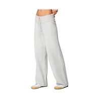 Edikted Womens Russell Straight Leg Knit Pants