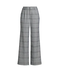Lands' End Women's Brushed Flannel High Rise Pleated Wide Leg Pants