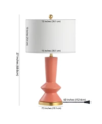 Jonathan Y Ziggy Ceramiciron Contemporary Glam Led Table Lamp