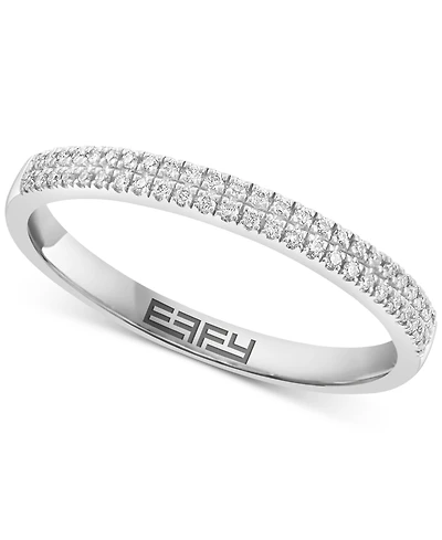 Effy Diamond Double Row Ring (1/6 ct. t.w.) in Sterling Silver