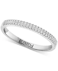 Effy Diamond Double Row Ring (1/6 ct. t.w.) in Sterling Silver