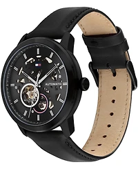 Tommy Hilfiger Men's Automatic Leather Strap Watch 43mm