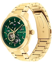 Tommy Hilfiger Men's Automatic Gold-Tone Stainless Steel Bracelet Watch 43mm