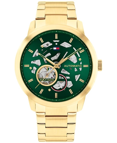 Tommy Hilfiger Men's Automatic Gold-Tone Stainless Steel Bracelet Watch 43mm