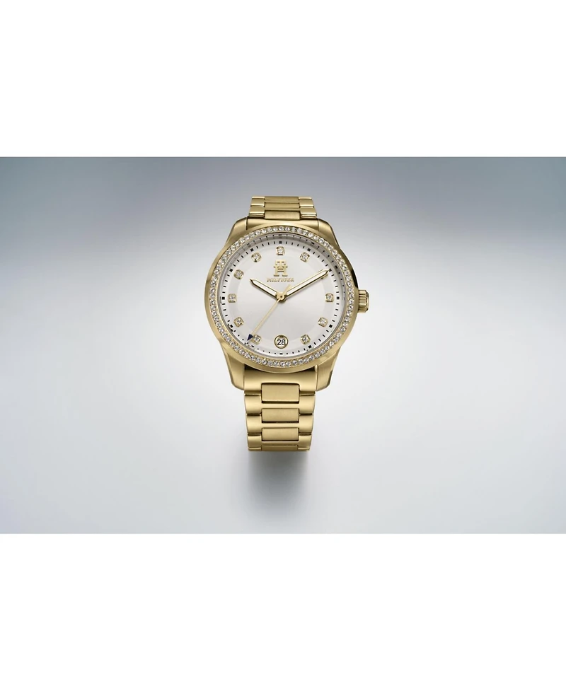 Tommy Hilfiger Women's Quartz Gold-Tone Stainless Steel Bracelet Watch 36mm