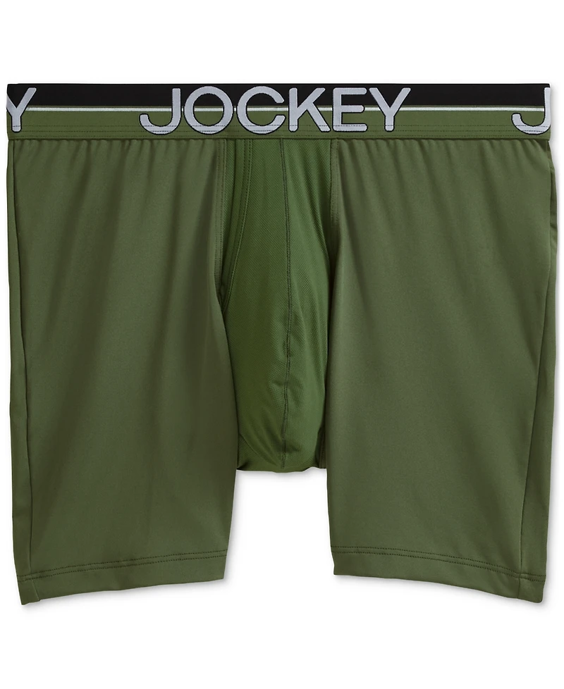Jockey Men's Infinite Cool 3-Pk. Stretch Moisture-Wicking Solid Boxer Briefs