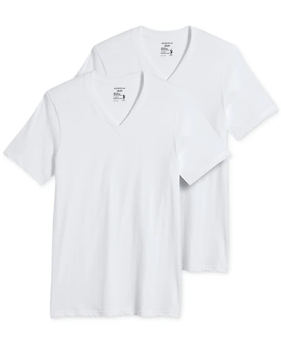 Jockey Men's Big & Tall Classic Tagless V-Neck Undershirt 2-pack