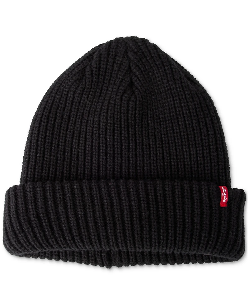 Levi's Men's Ribbed-Knit Cropped Beanie
