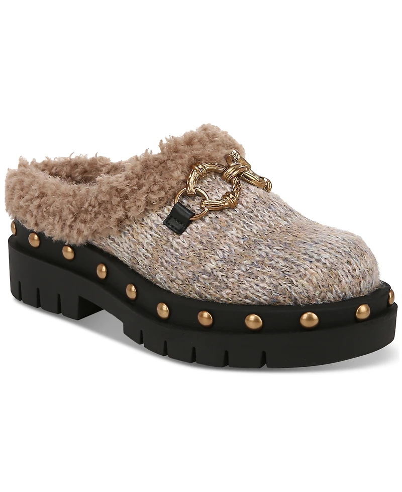 Circus Ny by Sam Edelman Annie Cozy Studded Slip-On Lug-Sole Clogs