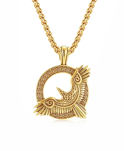 Rhona Sutton Gold Eagle Stainless Steel Pendant Necklace