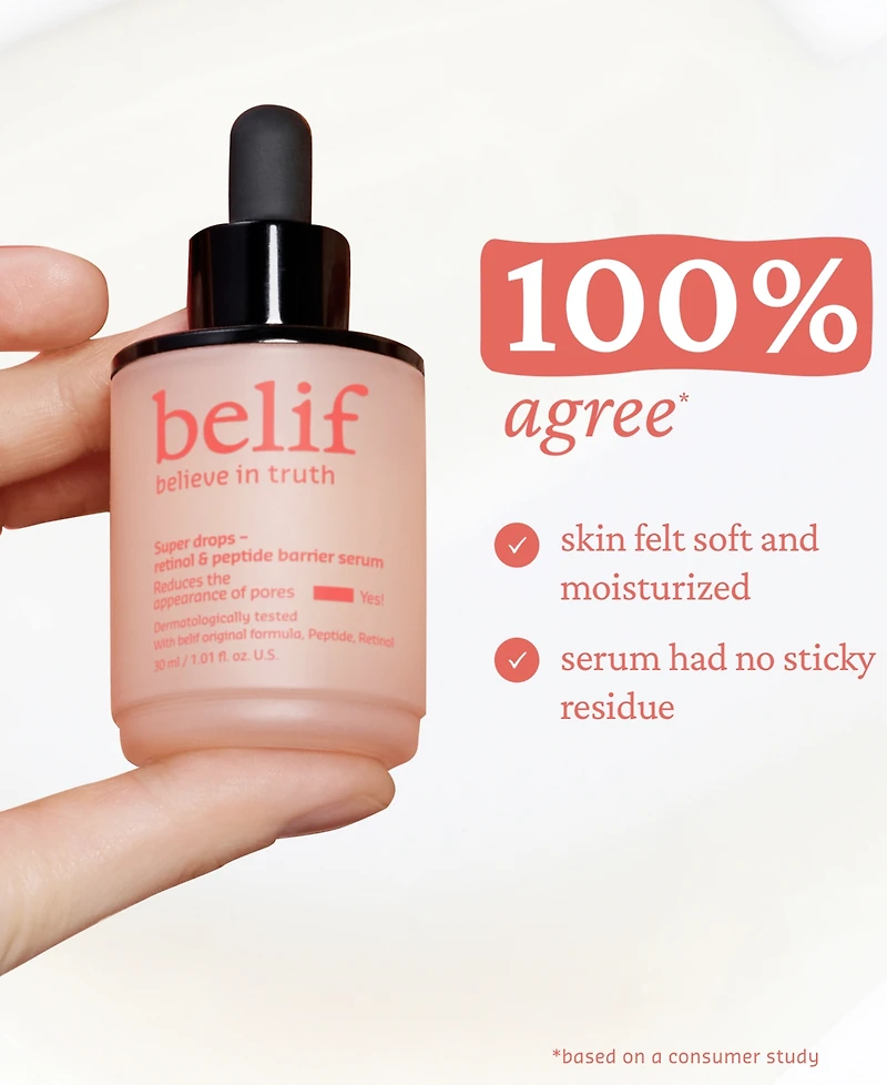 Belif Super Drops Retinol & Peptide Barrier Serum, 1.01 oz.