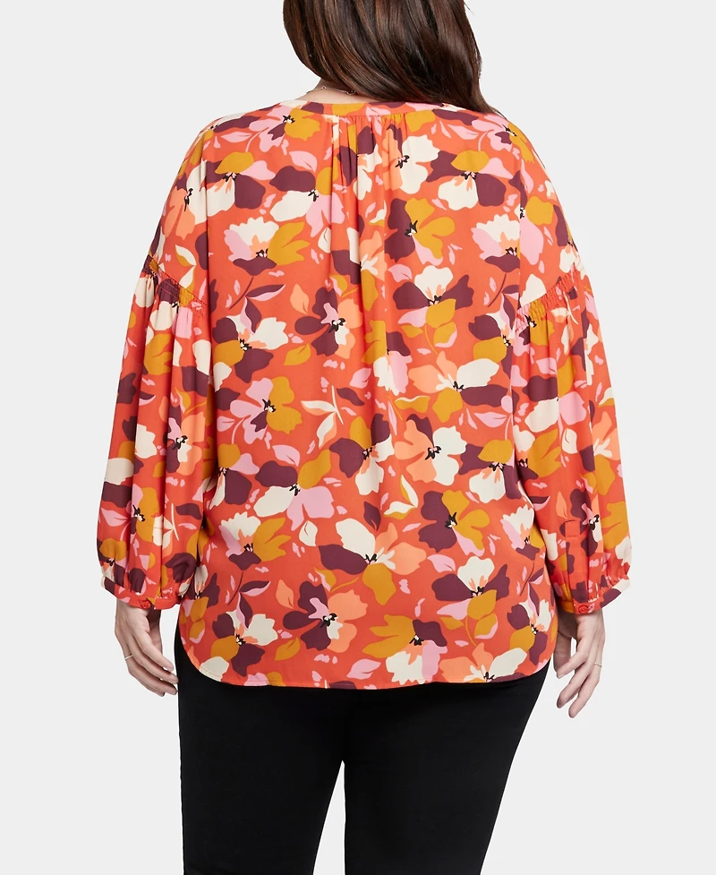 Nydj Plus Paulina Peasant Blouse