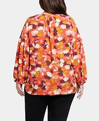 Nydj Plus Paulina Peasant Blouse