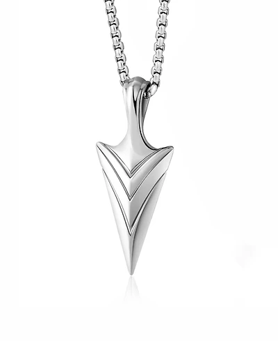 Rhona Sutton Silver Arrowhead Stainless Steel Pendant Necklace