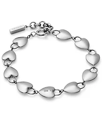 Olivia Burton Women's Locked Heart Silver Tone Bracelet