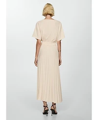 Mango Women's Pleated A-Line Dress