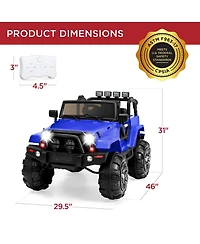 Best Choice Products 12V Kids Ride On Truck Car w/ Remote Control, Spring Suspension, Bluetooth, Led Lights