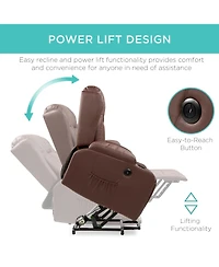 Best Choice Products Electric Power Lift Recliner Massage Chair Furniture w/ Usb Port, Heat, Cupholders