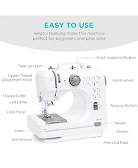Best Choice Products 6V Portable Sewing Machine, 42-Piece Beginners Kit w/ 12 Stitch Patterns