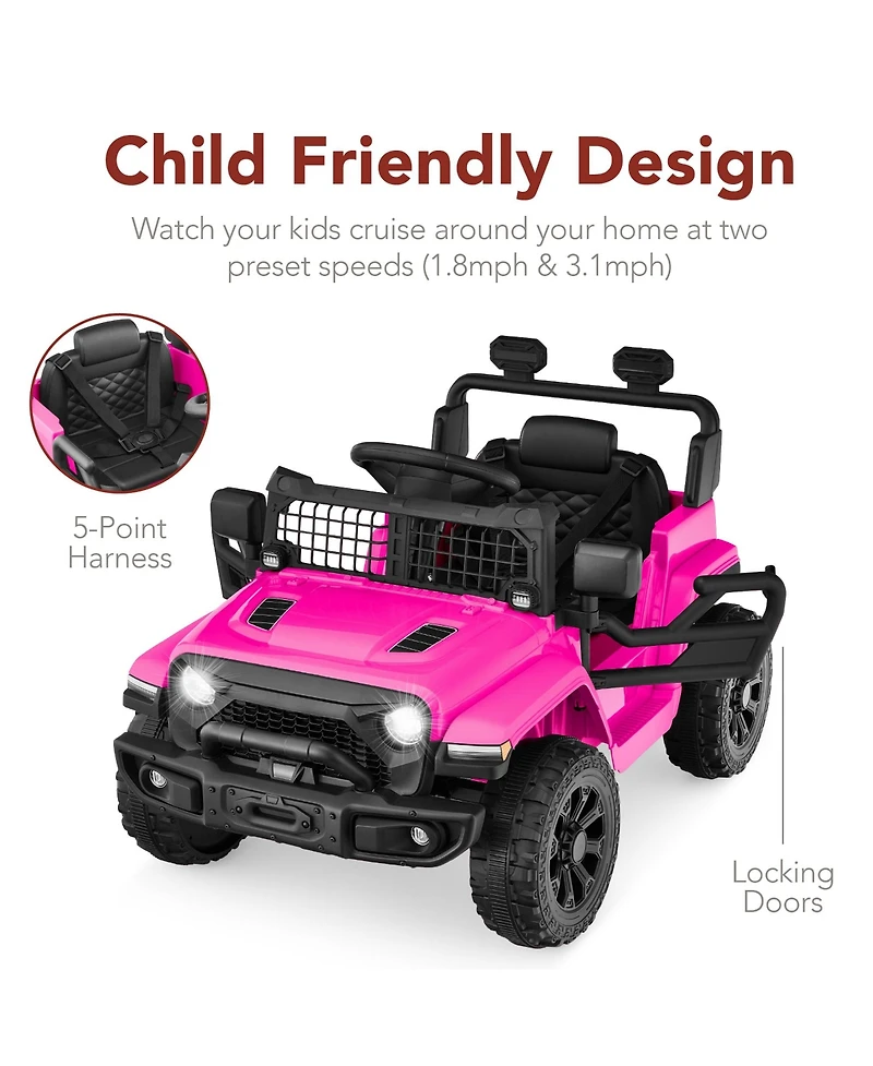 Best Choice Products 6V Kids Ride-On Truck Car w/ Parent Remote Control, 4-Wheel Suspension, Led Lights