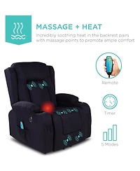 Best Choice Products Electric Power Lift Linen Recliner Massage Chair Furniture w/ Usb Port, Heat, Cupholders