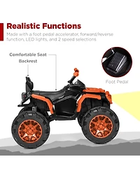 Best Choice Products 12V Kids Ride-On Atv Quad w/ Bluetooth, 3.7mph Max, Treaded Tires, Led Lights, Radio