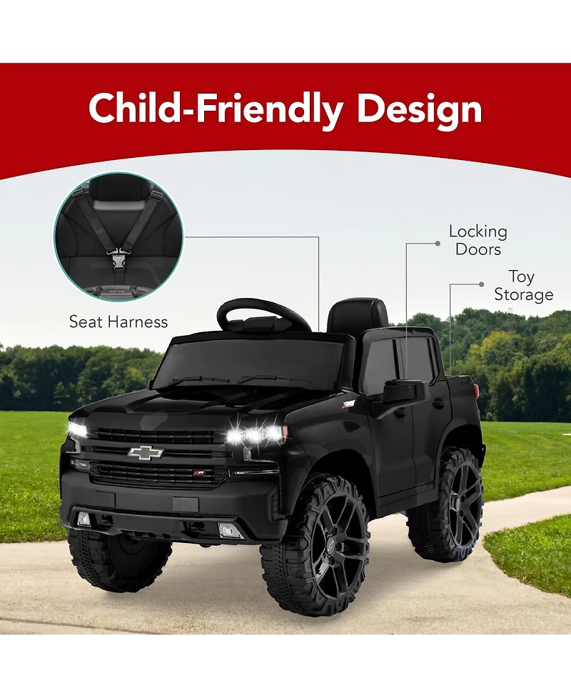 Best Choice Products 12V 2.5 Mph Licensed Chevrolet Silverado Ride On Truck Car Toy w/ Parent Remote Control
