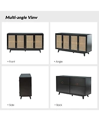 Hulala Home Byblis Rattan Tv Stand for TVs up to 65"