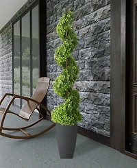 Puleo 5' Topiary Spiral Boxwood Artificial Tree