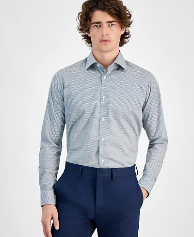 Hugo by Hugo Boss Men's Valerio Poplin Modern-Fit Dress Shirt