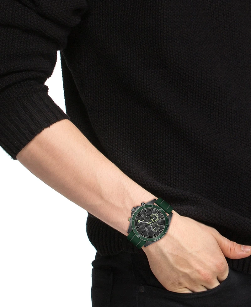 Lacoste Men's Mainsail Green Silicone Watch 43mm