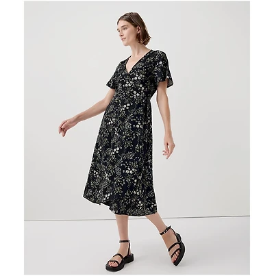 Pact Women's Organic Cotton Cafe Crepe Wrap Dress