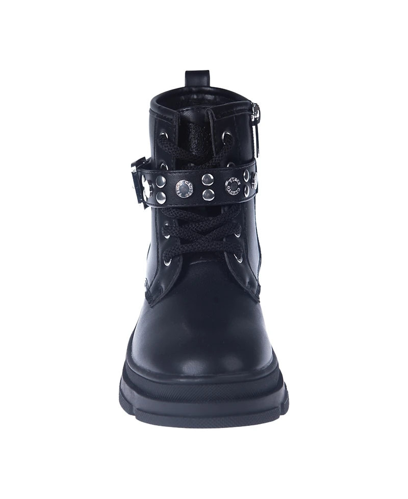 Vince Camuto Little and Big Girls Lace Up Stud and Logo Rivet Details Boot