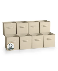 Sorbus 13 Inch 8 Pack Sturdy Collapsible Fabric Storage Cubes with Handle - for Organizing Clothes, Toys, Books, Shelves & more