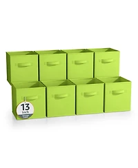 Sorbus 13 Inch 8 Pack Sturdy Collapsible Fabric Storage Cubes with Handle - for Organizing Clothes, Toys, Books, Shelves & more