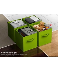 Sorbus 13 Inch 8 Pack Sturdy Collapsible Fabric Storage Cubes with Handle - for Organizing Clothes, Toys, Books, Shelves & more