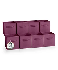 Sorbus 13 Inch 8 Pack Sturdy Collapsible Fabric Storage Cubes with Handle - for Organizing Clothes, Toys, Books, Shelves & more