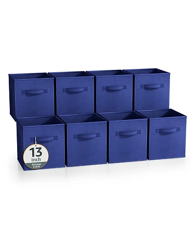 Sorbus 13 Inch 8 Pack Sturdy Collapsible Fabric Storage Cubes with Handle - for Organizing Clothes, Toys, Books, Shelves & more
