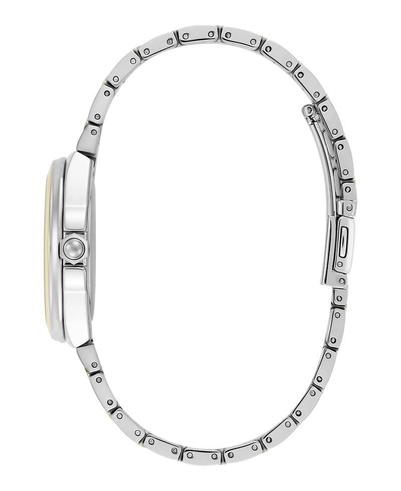 Olivia Burton Women's Lustre Silver and Gold-Tone Stainless Steel Bracelet Watch 34mm