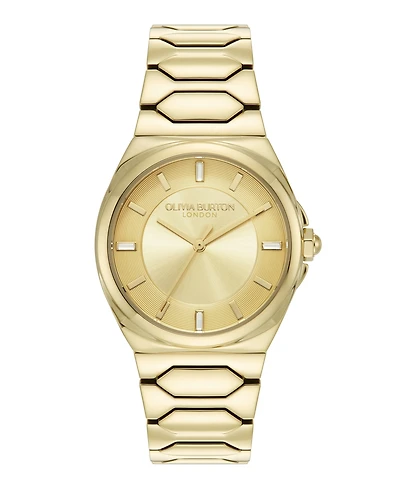 Olivia Burton Women's Lustre Gold-Tone Stainless Steel Bracelet Watch 34mm