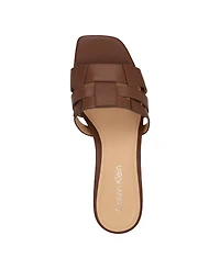 Calvin Klein Women's Alise Woven Block Heel Sandals