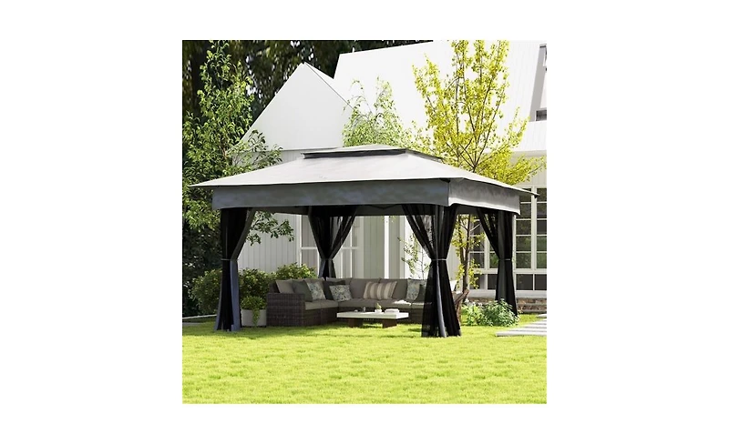 Slickblue Outdoor Pop-Up Canopy Gazebo for Easy Setup and Shade