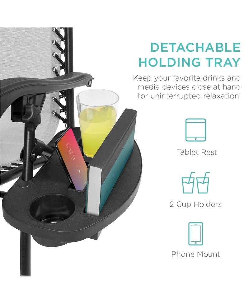 Best Choice Products Set of 2 Zero Gravity Lounge Chair Recliners for Patio