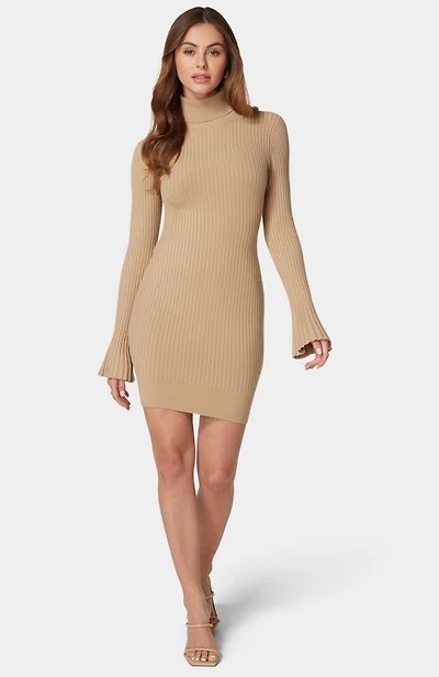 Bebe Women's Turtleneck Sweater Dress