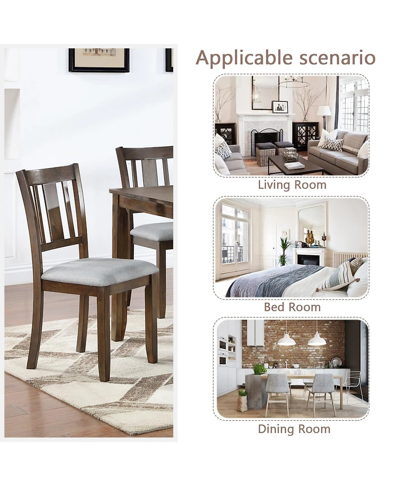 Set of 4 Wooden Dining Chairs for Stylish and Durable Seating