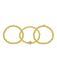 Unwritten Cubic Zirconia Bubble Initial Stretch Bracelet Set