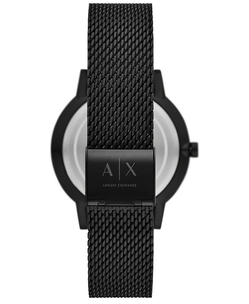 A|X Armani Exchange Men's Quartz Multifunction Black Stainless Steel Watch 42mm